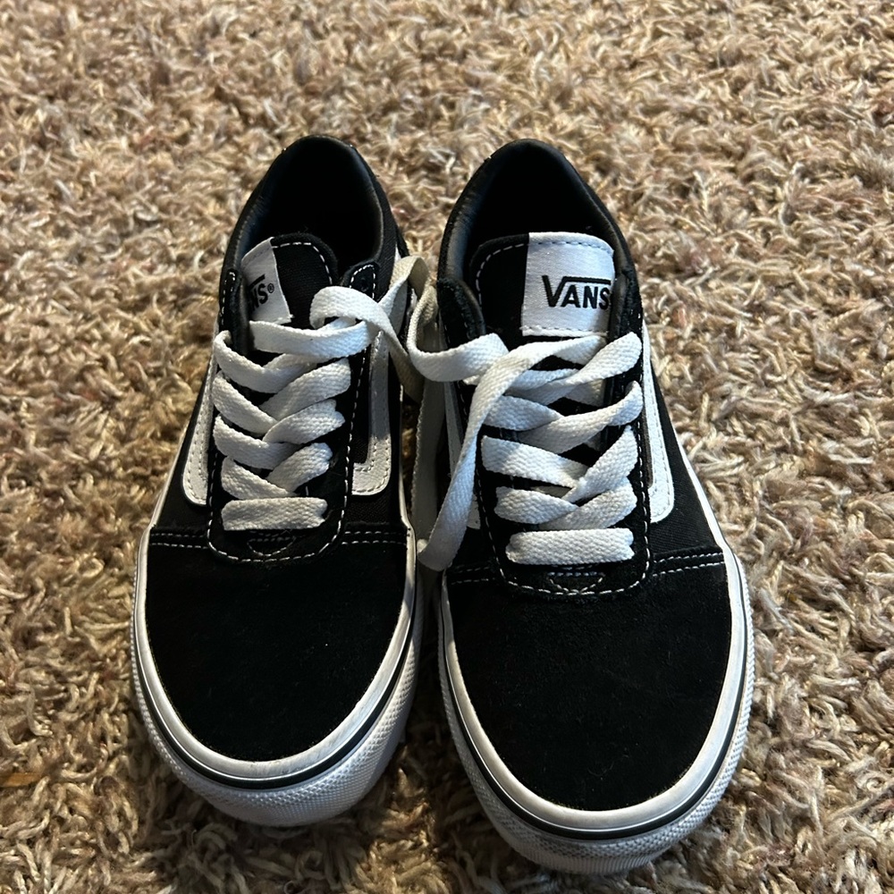 Vans Kids Black and White Sneakers